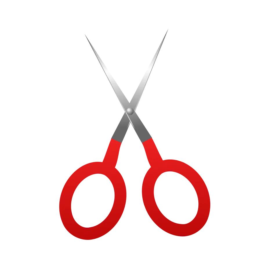 Red Handled Scissors Design