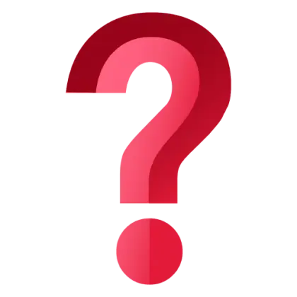 Bright Red Question Mark Icon