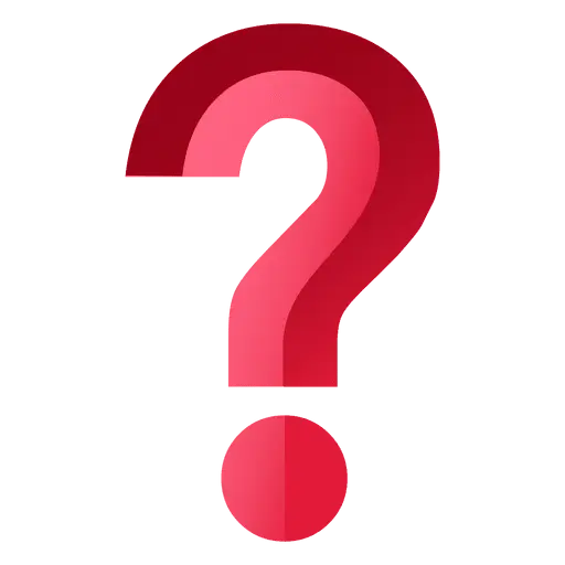Bright Red Question Mark Icon