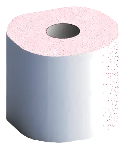 White Toilet Paper Roll