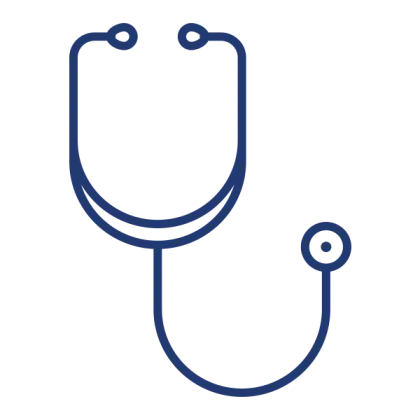 Outline of a Stethoscope Icon