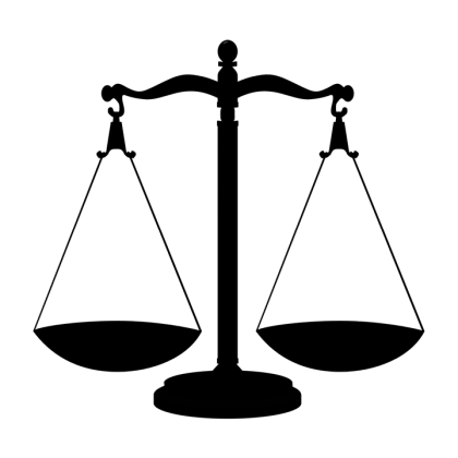 Silhouette of a Balance Scale Symbolizing Justice
