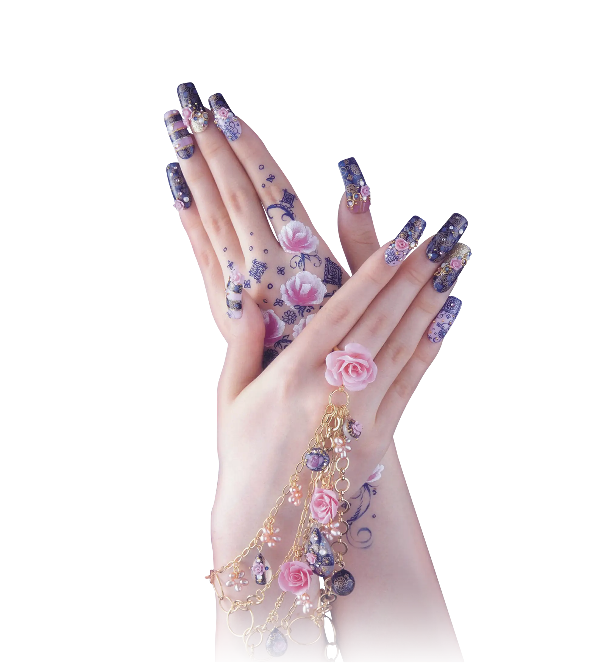 Beautiful decorated hands