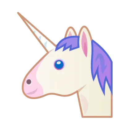 Cartoon Unicorn Illustration in Fantasy Style