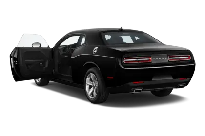 Luxury Black Sports Car with Open Door