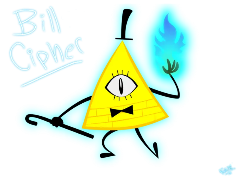 Bill Cipher Cartoon Character
