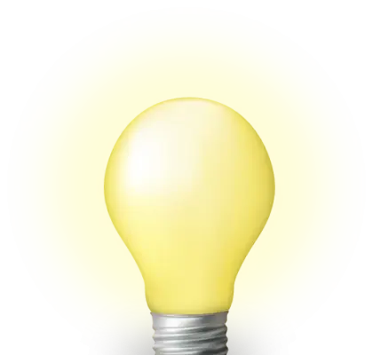 Yellow Light Bulb Glowing