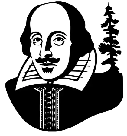 Classic Shakespeare Silhouette Illustration