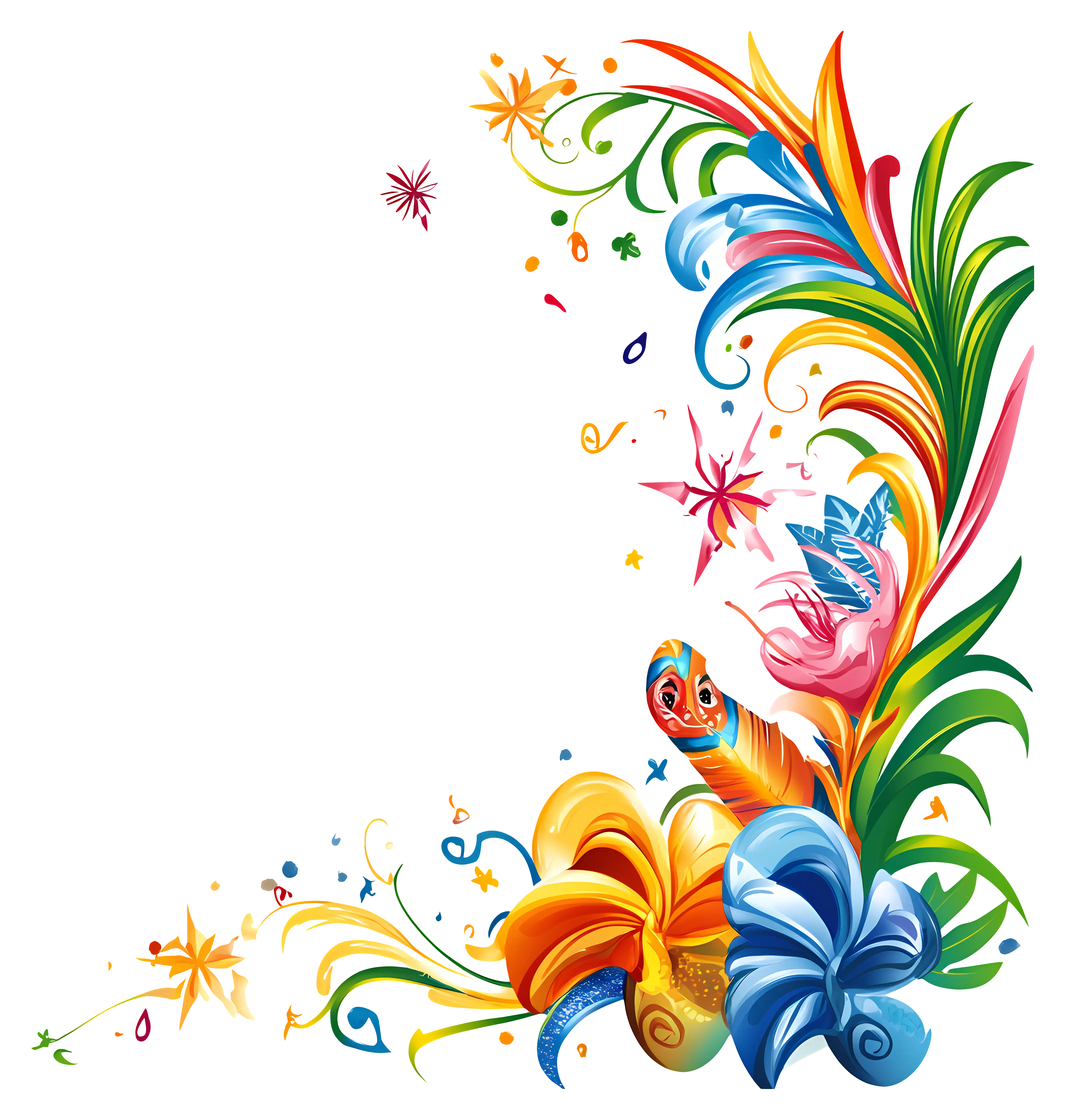 Colorful Abstract Floral Design