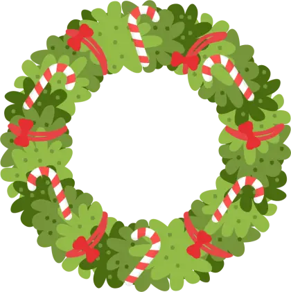 Festive Christmas Wreath with Candy Canes