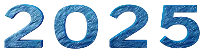 Blue Text Illustration for Year 2025