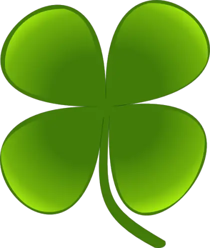 Green Four-Leaf Clover Symbol