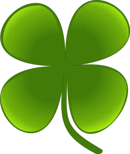 Green Four-Leaf Clover Symbol