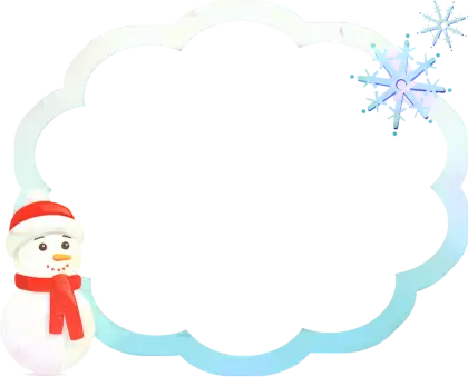 Snowman Holiday Frame with Snowflake Design