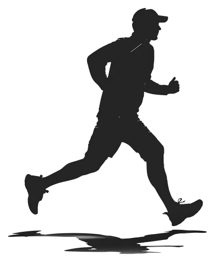 Silhouette of a Running Man