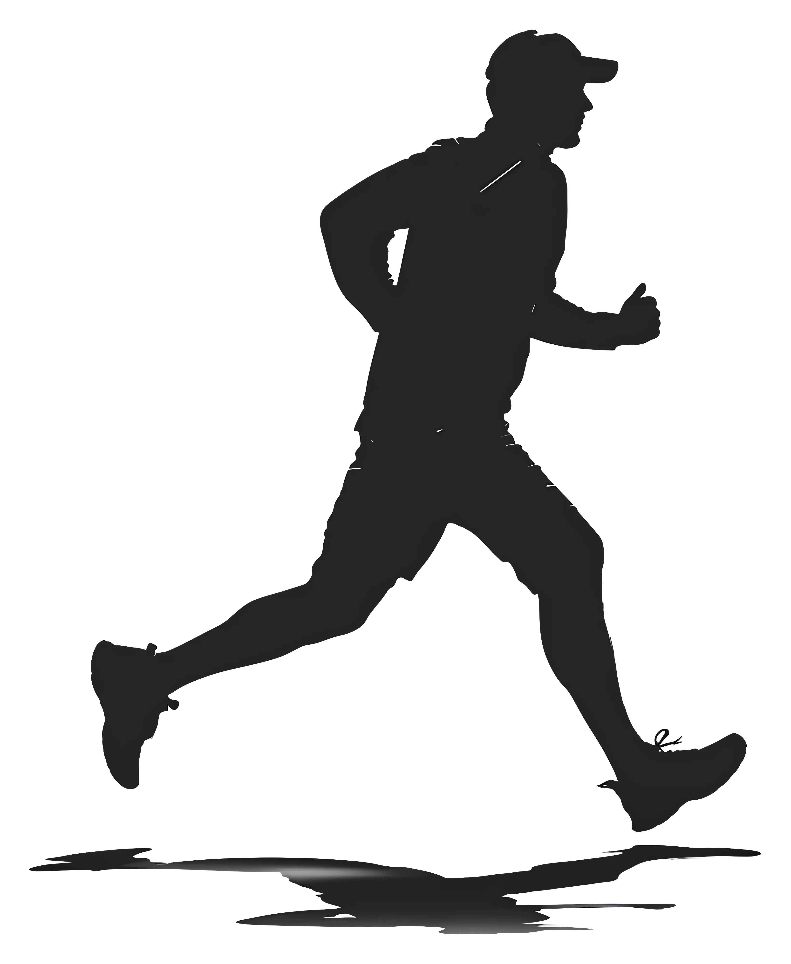 Silhouette of a Running Man