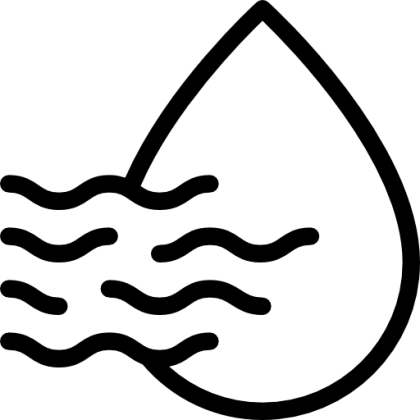 Water Drop with Waves Icon