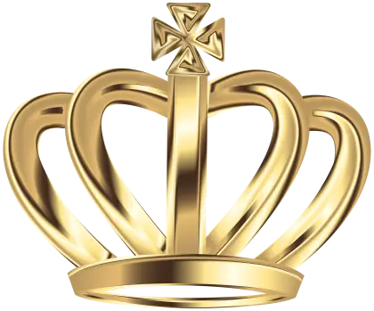 Shiny Gold Crown with Cross Motif