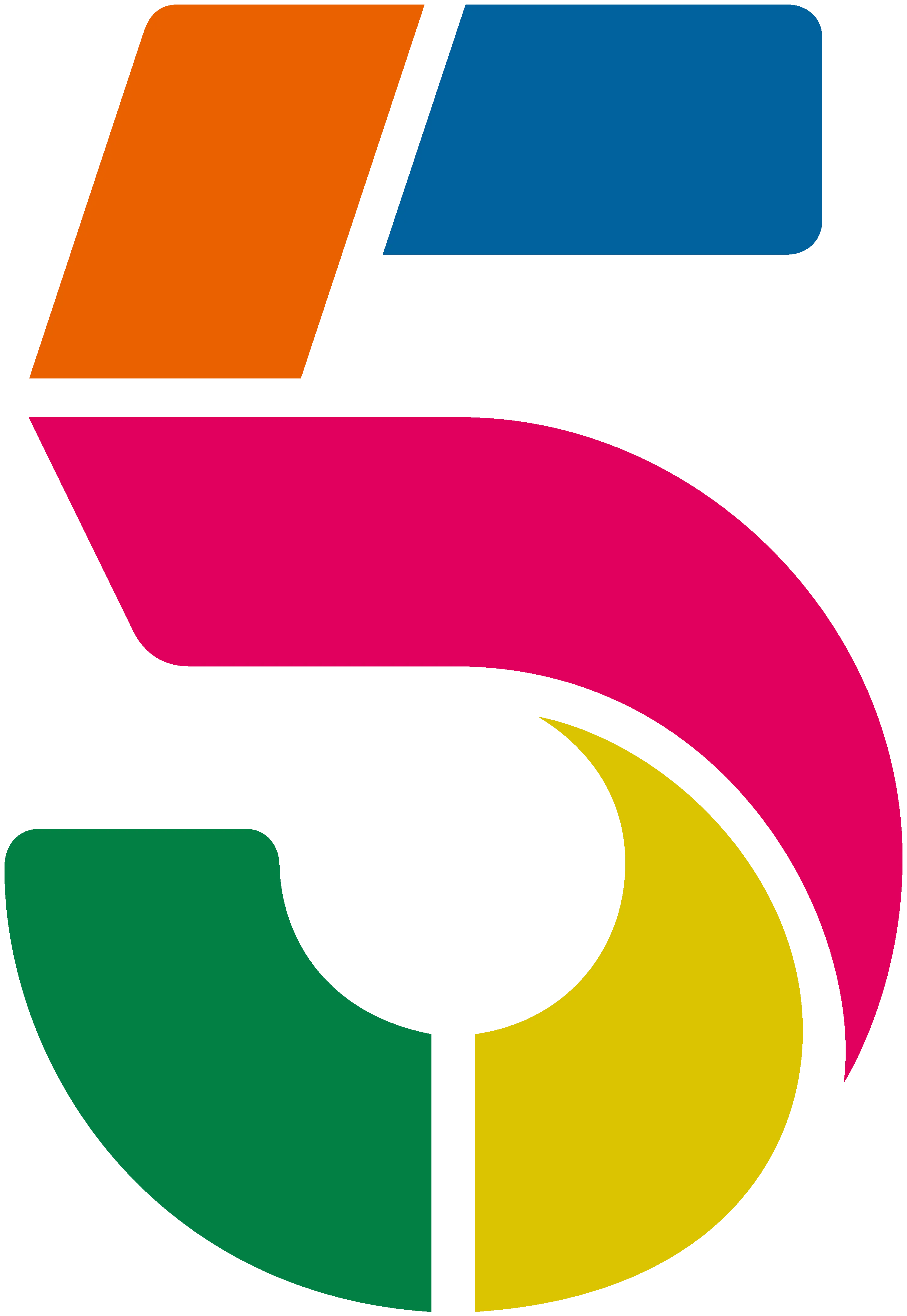 Colorful Decorative Number 5