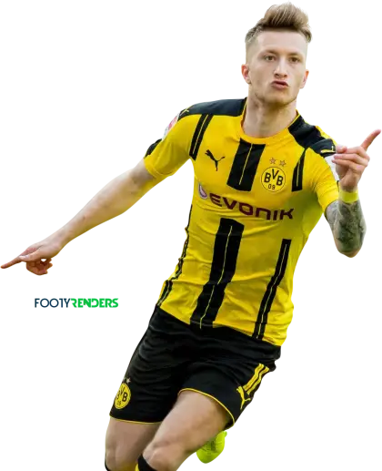 Dynamic Football Player in Yellow Jersey