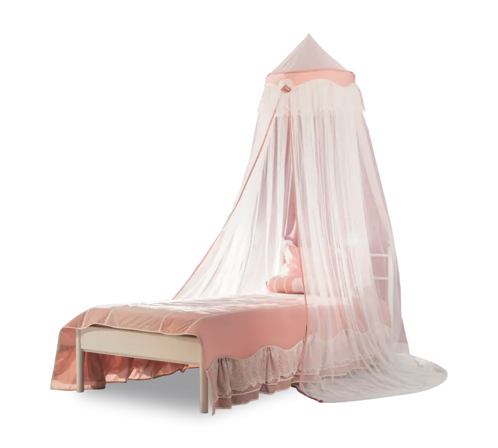 Elegant Canopy Bed with Netting
