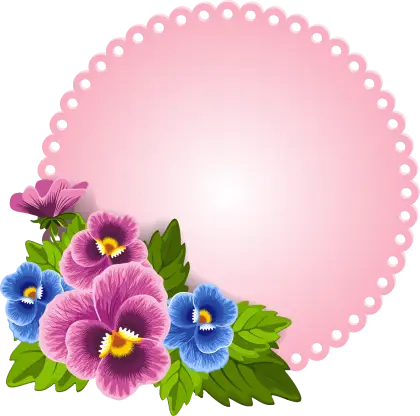 Floral Decoration with Pink and Blue Flowers