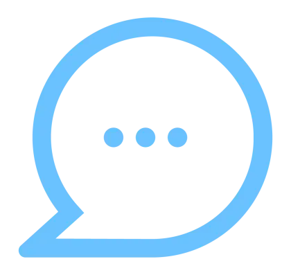 Blue Chat Bubble Icon for Messaging Applications