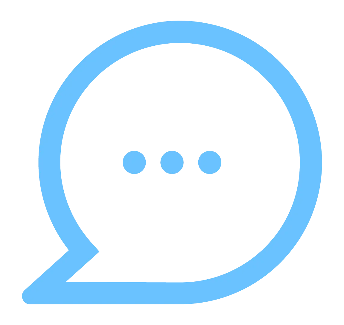 Blue Chat Bubble Icon for Messaging Applications