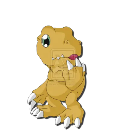 Yellow Cartoon Dinosaur Character