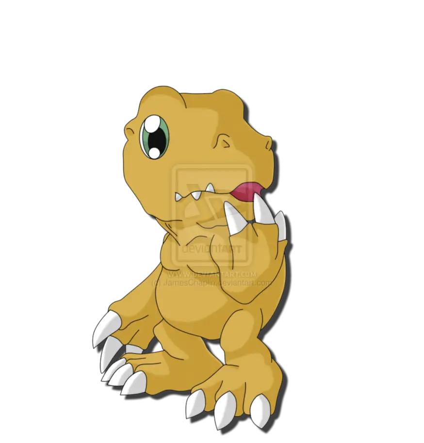 Yellow Cartoon Dinosaur Character