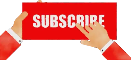 Red Subscribe Button with Hands