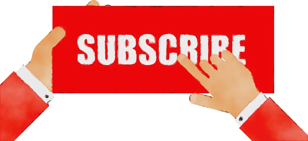 Red Subscribe Button with Hands