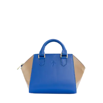 Blue and Beige Handbag