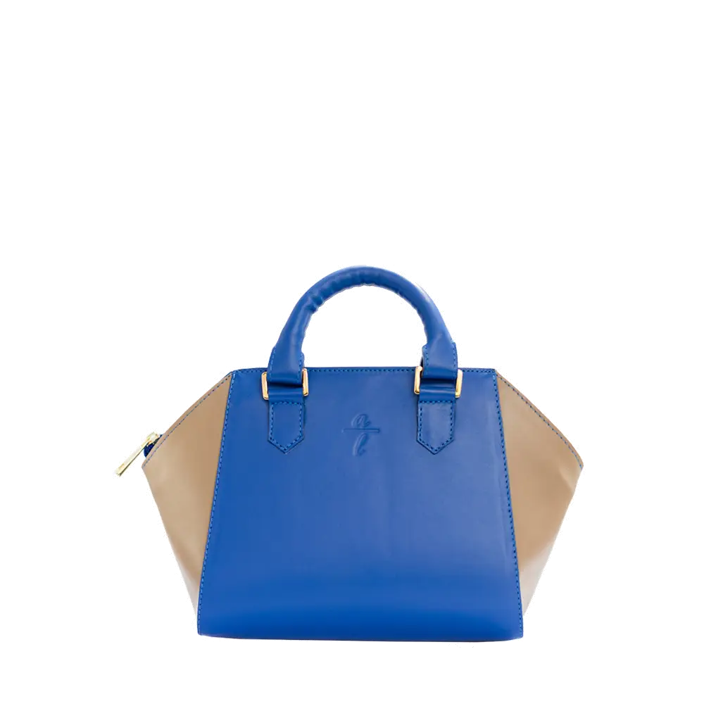 Blue and Beige Handbag