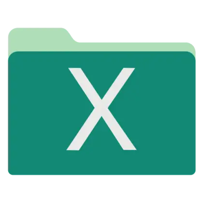 Green Folder with X Icon