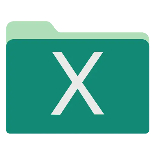 Green Folder with X Icon
