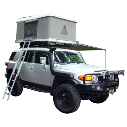 Car with Rooftop Tent for Outdoor Camping