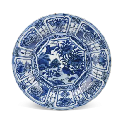 Traditional Blue and White Ceramic Plate Design