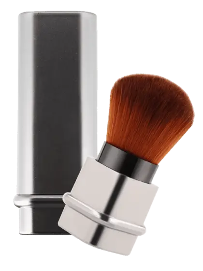 Compact Makeup Brush with Metal Case
