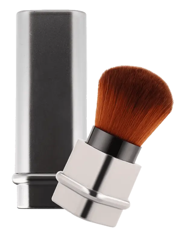 Compact Makeup Brush with Metal Case