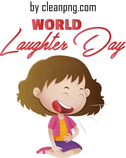 Cute Laughing Girl for World Laughter Day