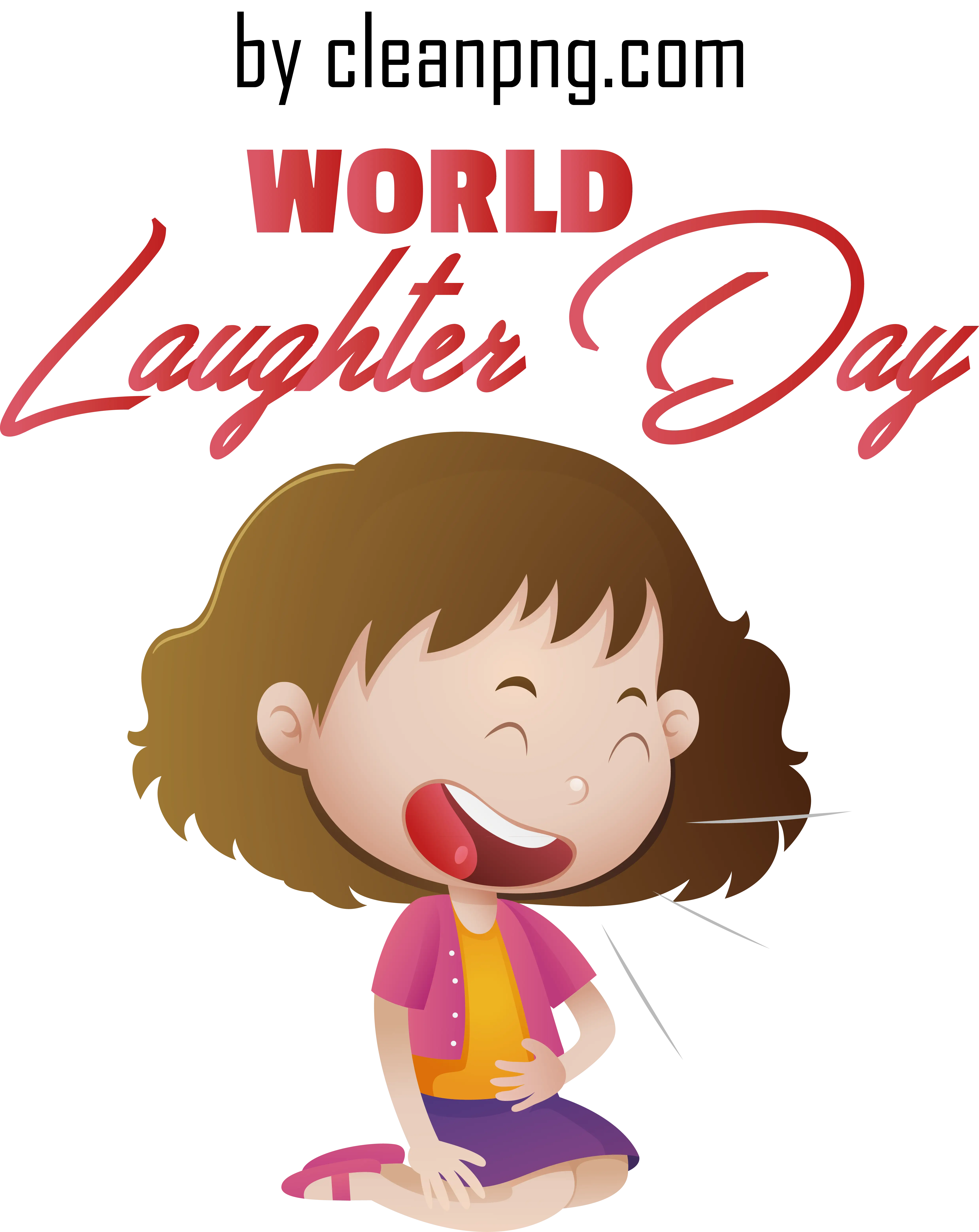 Cute Laughing Girl for World Laughter Day