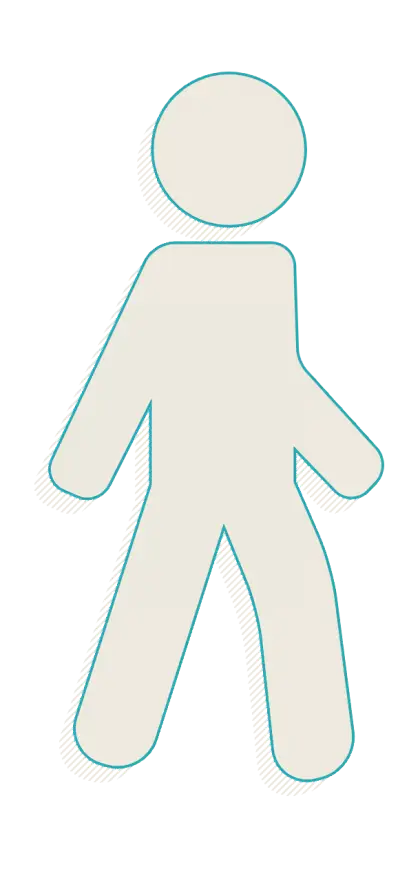 Minimalist Walking Stick Figure Icon