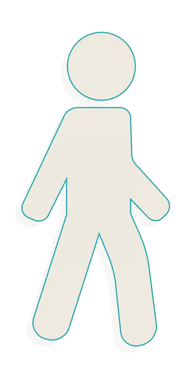 Minimalist Walking Stick Figure Icon