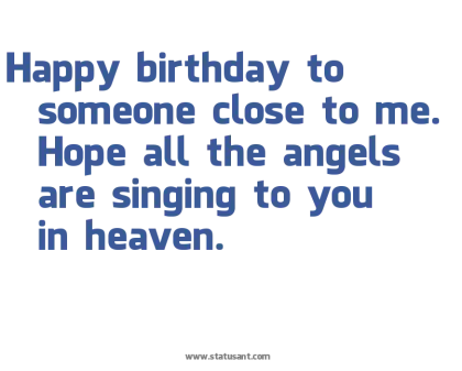 Birthday Message for Someone in Heaven