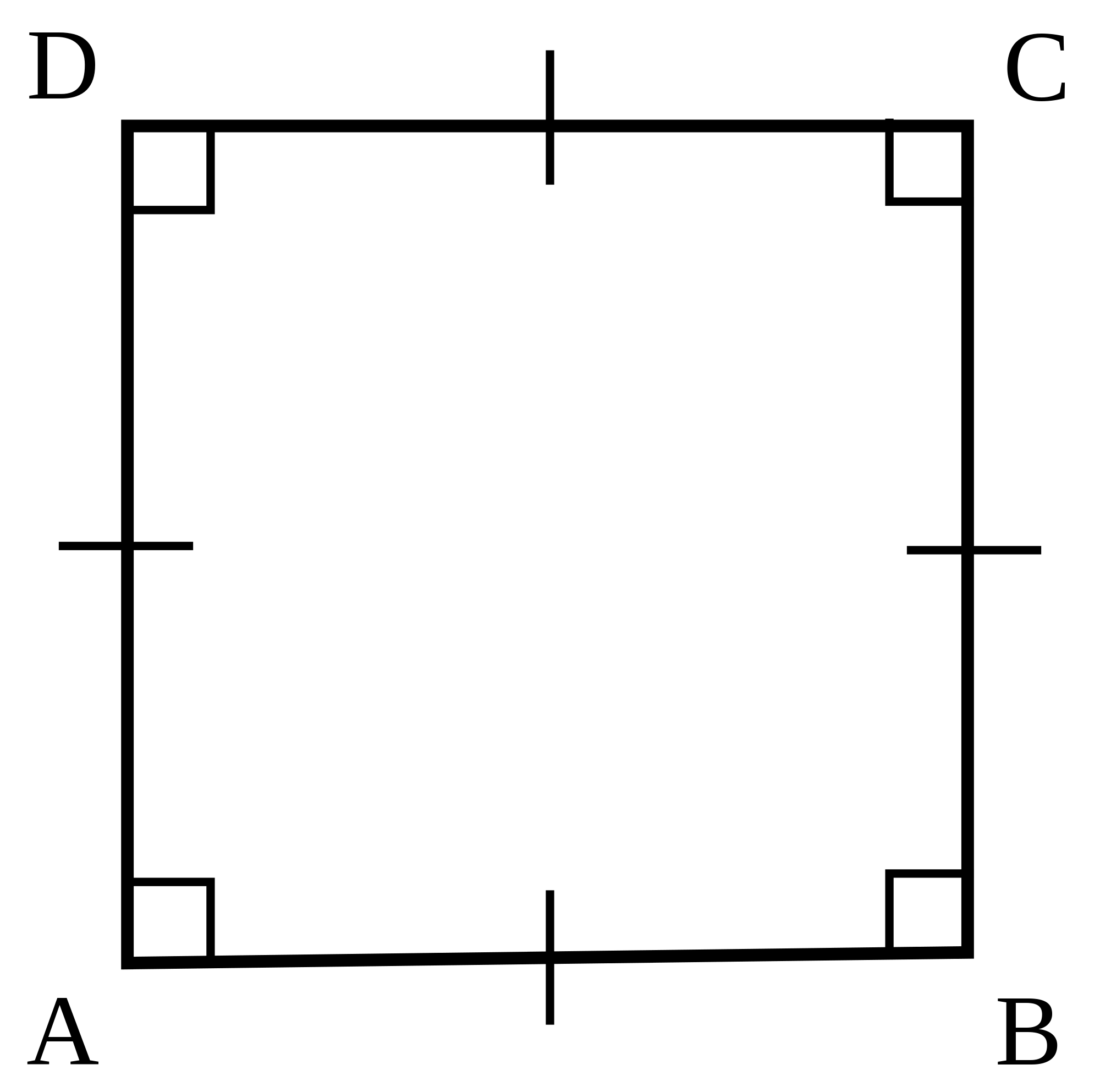 Square Diagram with Labeled Corners