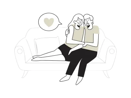 Couple Relaxing on Couch