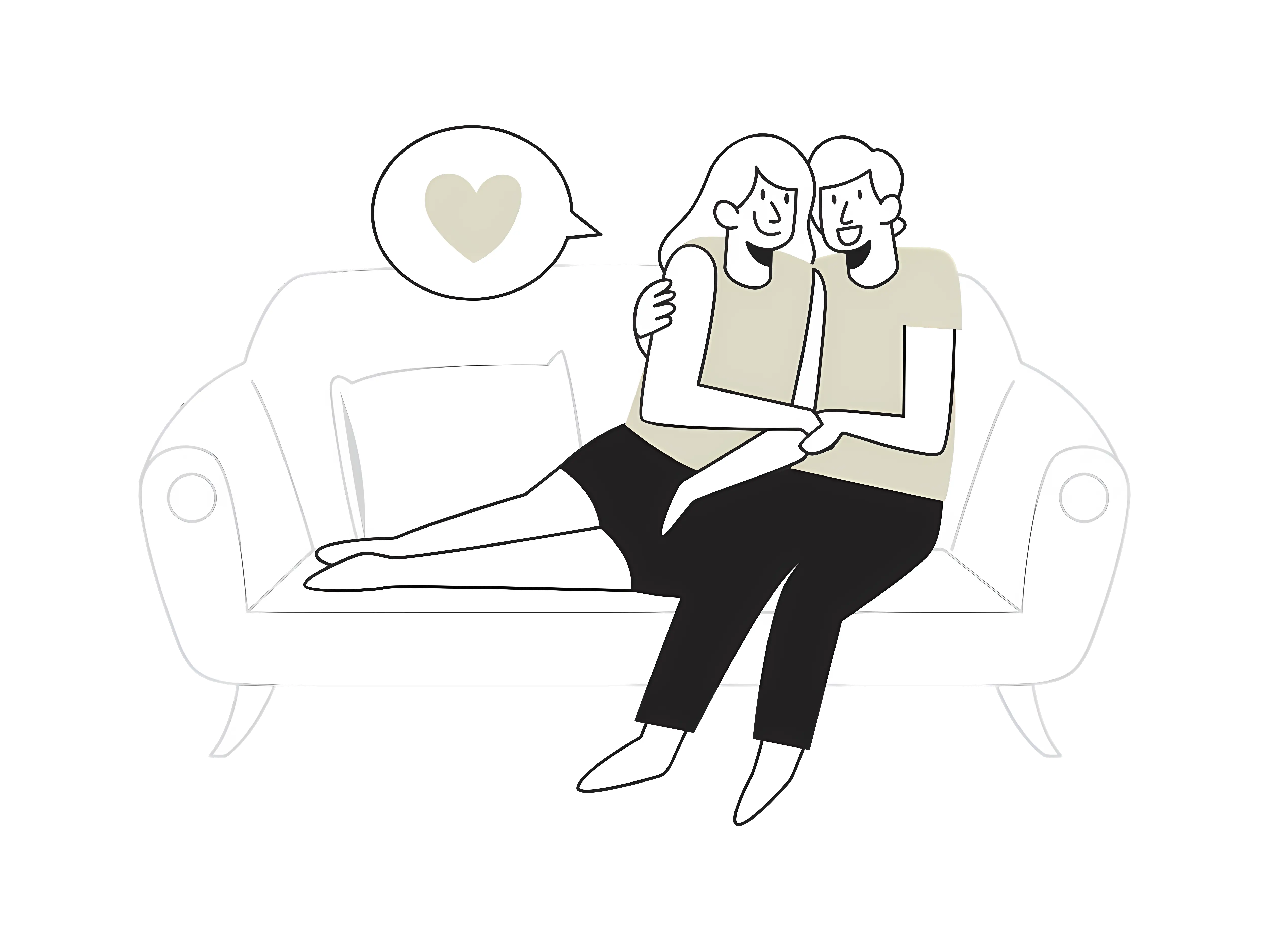 Couple Relaxing on Couch
