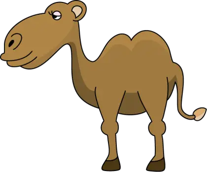 Cartoon Camel with Hump