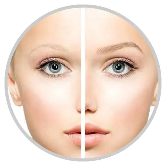 Face Comparison Split View for Beauty Concept